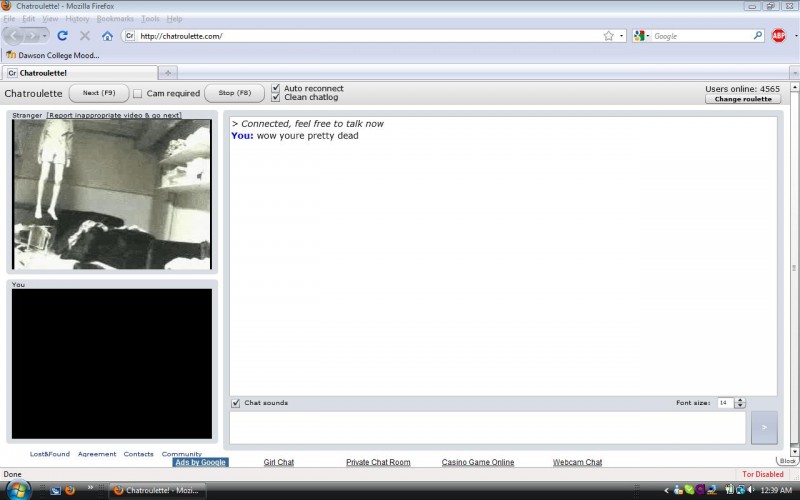 Chat roulette cr